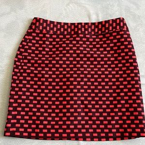 Red and navy skirt